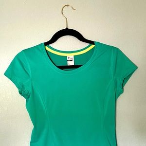 Aqua blue active tee